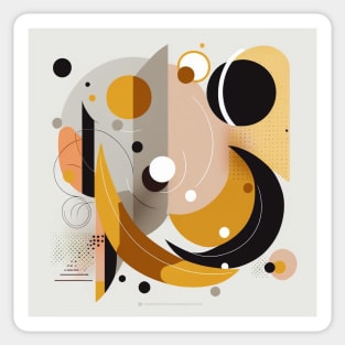 Flat Abstract Retro Geometry Sticker